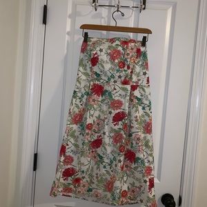 Old navy, floral, strapless dress.